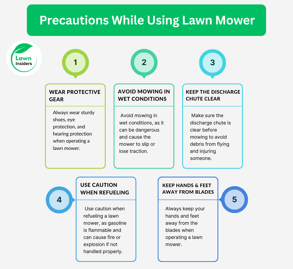 Precautions While Using Lawn Mower